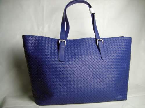 Bottega Veneta Lambskin Tote Bag 1026 blue